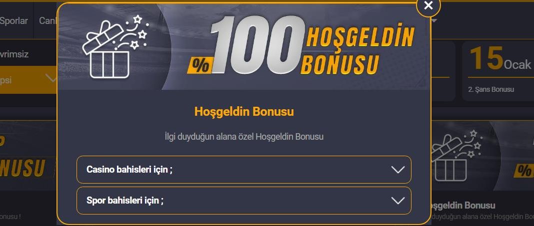 betgram Hoş Geldin Bonusu